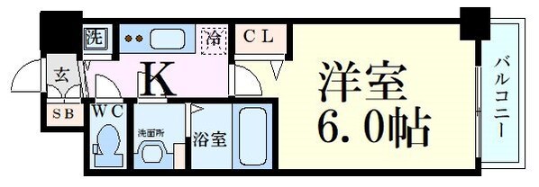 堺筋本町駅 徒歩5分 6階の物件間取画像